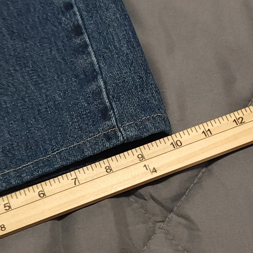 Levis 505 Regular Fit Men Jeans 48x30 Blue Denim Straight 100% Cotton - See Size